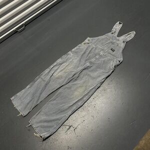 Vtg Men's OshKosh B'Gosh Vestbak railroad stripe Overalls Sz 40x29 sanforized